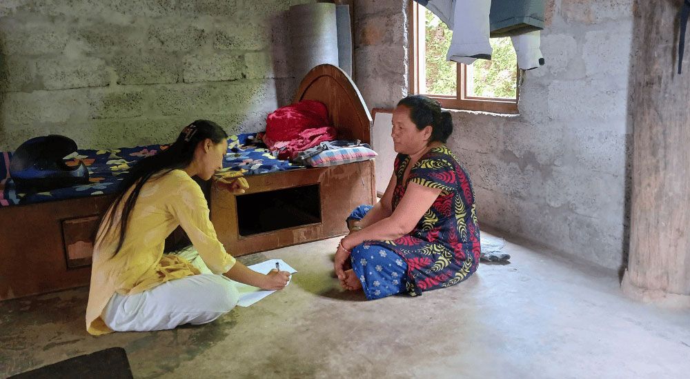 A Nepalese woman with counsellor